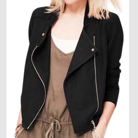 Lou & Grey Jackets & Blazers - LOU and GREY WOMANS BLACK KNIT BOMBER JACKET SIZE S